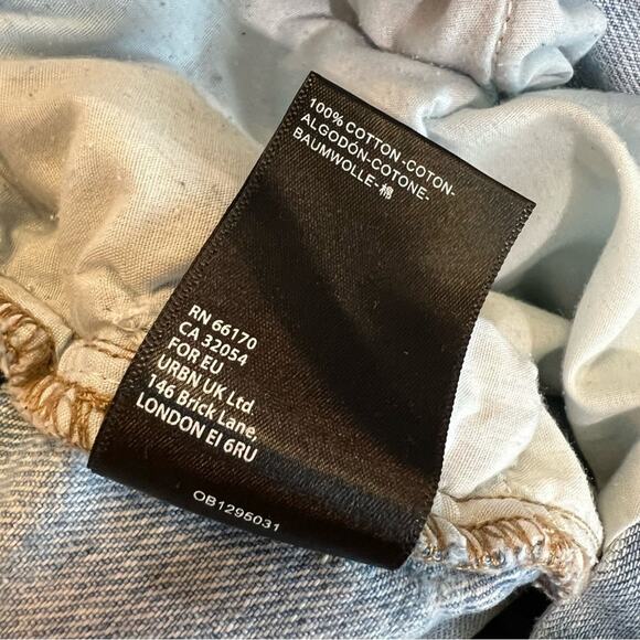 UO x BDG High-Waisted Mom Jean – Ripped Light Wash sz 27 - Picture 7 of 16